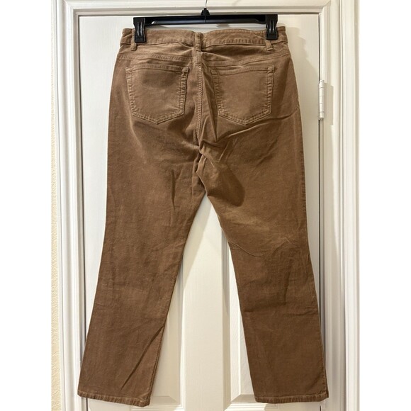 Chaps womens Corduroy Madden Straight Jeans Pants sz 12P Petite Brown 27" inseam - Picture 2 of 4
